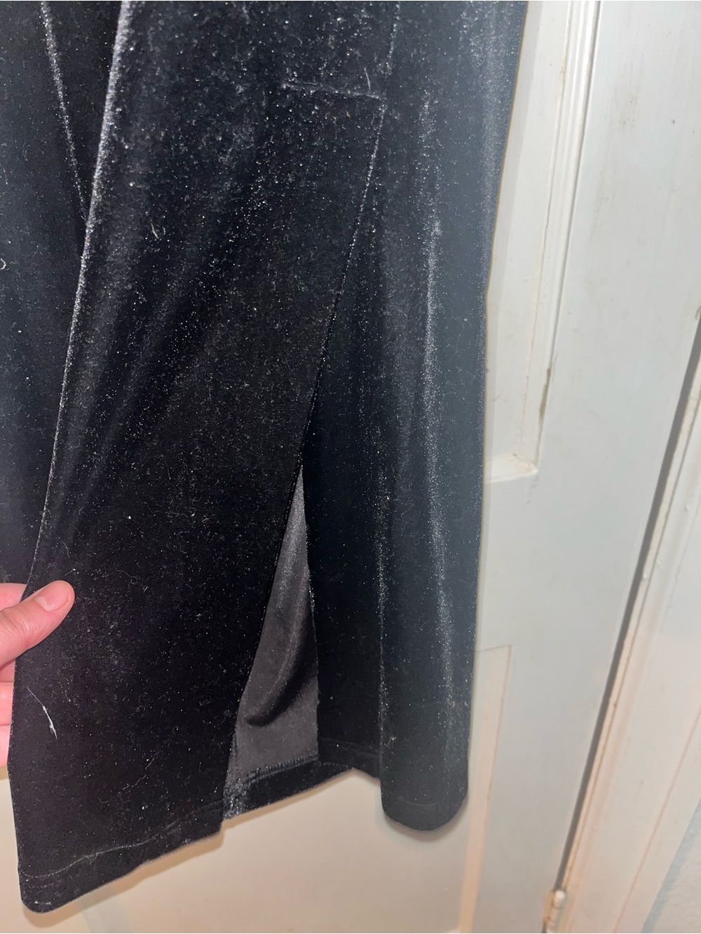 Ronni Nicole Black Velvet Boot-Cut Pants